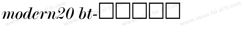 modern20 bt字体转换